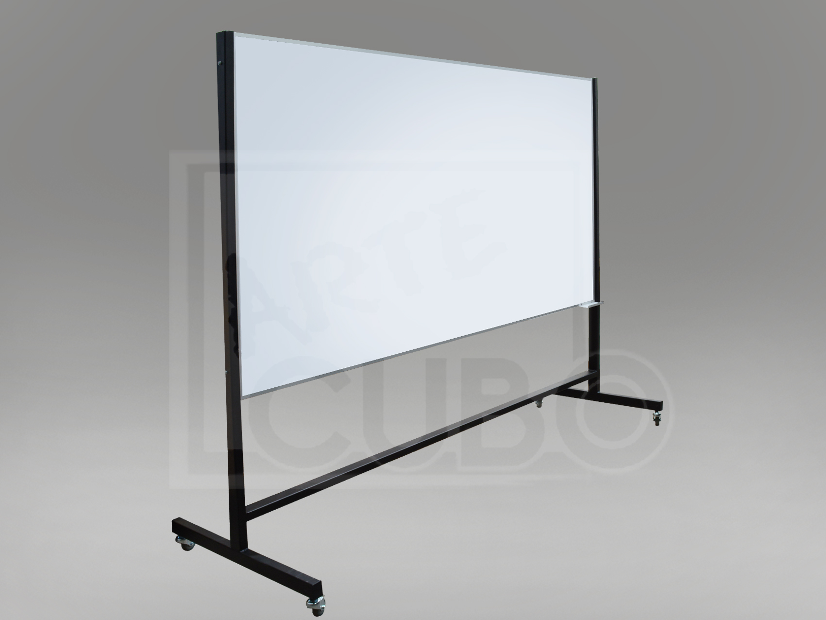 pizarra blanca 1×1.20 mt. c/pedestal y ruedas